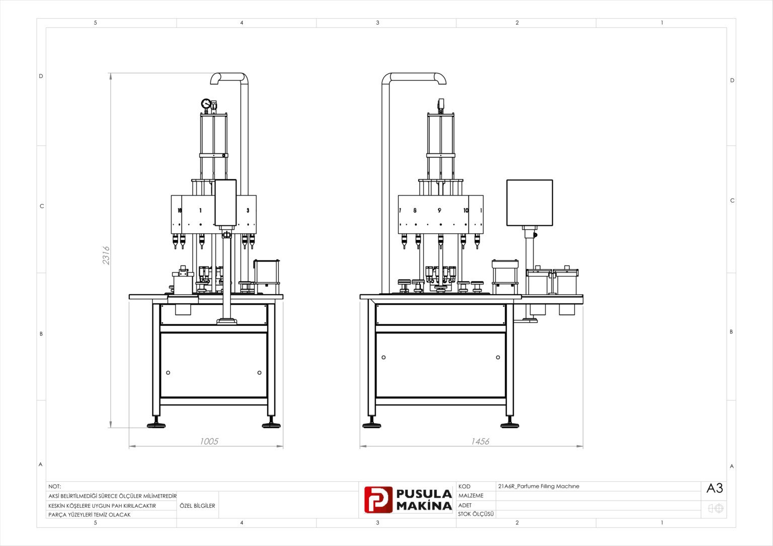 Tam Otomatik Rotary Dolum Hattı Parfüm Dolum